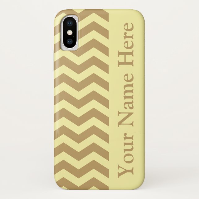 Fallow Cream Neutral Chevrons Case-Mate iPhone Case (Back)
