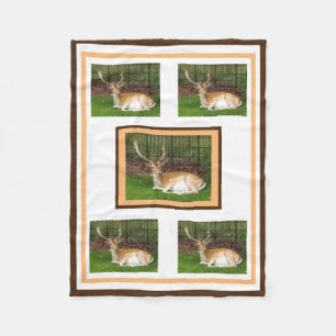 Fallow Deer Fleece Blanket
