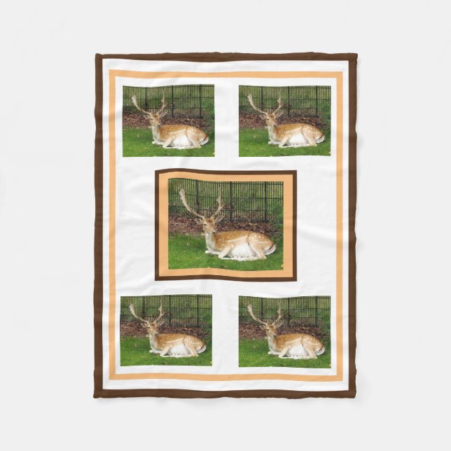 Fallow Deer Fleece Blanket (Front)