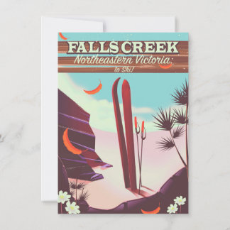 Falls Creek, Northeastern Australia Ski poster, Invitation