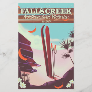 Falls Creek, Northeastern Australia Ski poster, Stationery