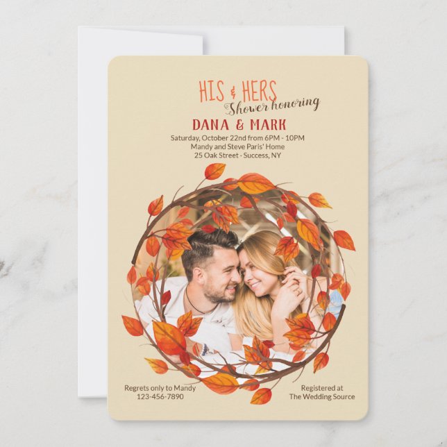 Falls Glory Photo Invitation<a href="https://www.f Invitation (Front)