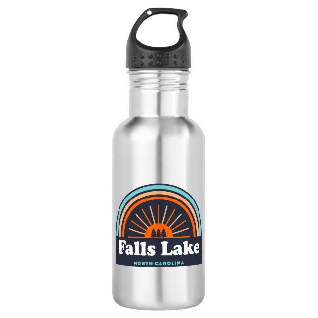 Falls Lake North Carolina Rainbow 532 Ml Water Bottle (Front)