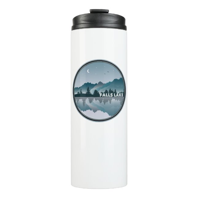 Falls Lake North Carolina Reflection Thermal Tumbler (Front)
