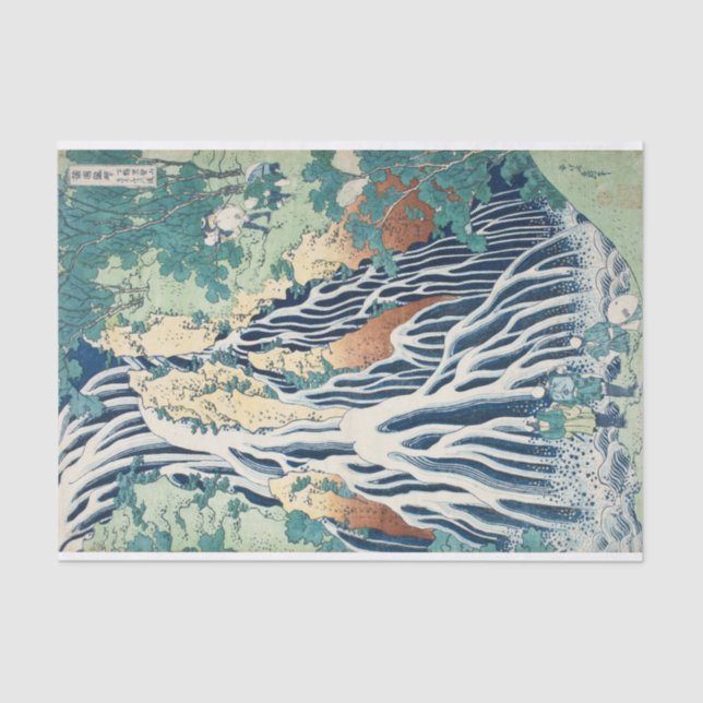 Falls of Kirifuri at Mt. Kuroka by Hokusai Tissue Paper (Front)