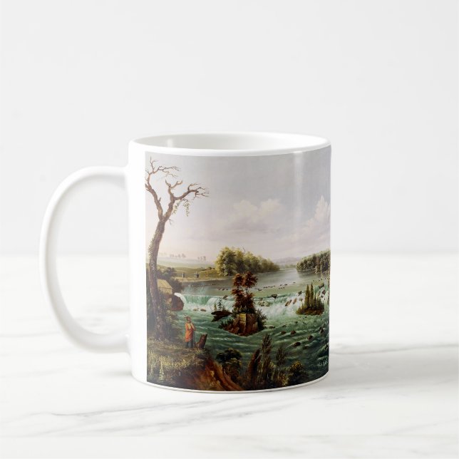 Falls of Saint Anthony by Henry Lewis Coffee Mug (Left)