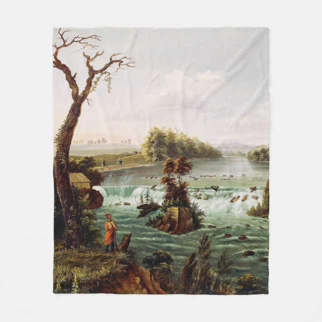 Falls of Saint Anthony by Henry Lewis Fleece Blanket (Front)