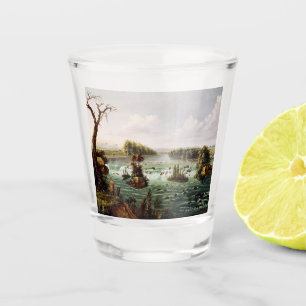 Falls of Saint Anthony by Henry Lewis Shot Glass