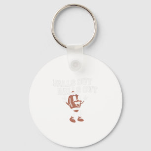 Falls Out Out Touchdown Footll Game Day Thanksgivi Key Ring