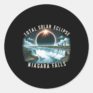 Falls Solar Eclipse Total Solar Eclipse April 8 20 Classic Round Sticker