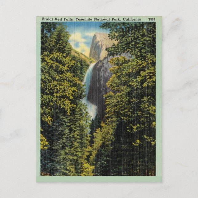 Falls, Yosemite National Park, California Postcard (Front)