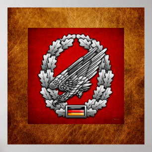 Fallschirmjägertruppe Barettabzeichen Poster