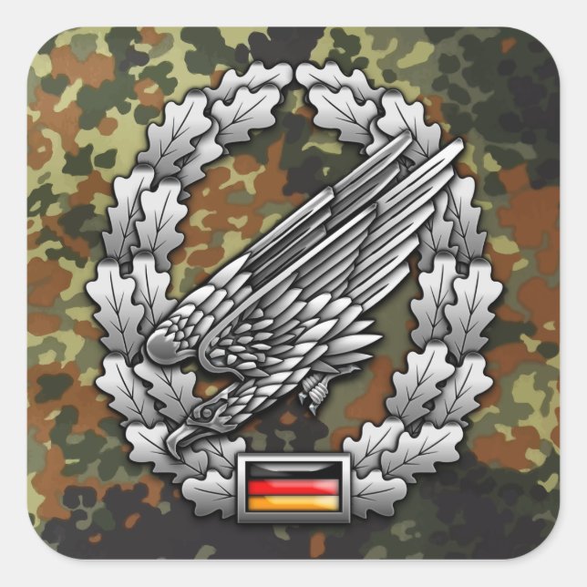 Fallschirmjägertruppe Barettabzeichen Square Sticker (Front)