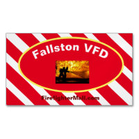 Fallston VFD Flames Magnetic Business Cards