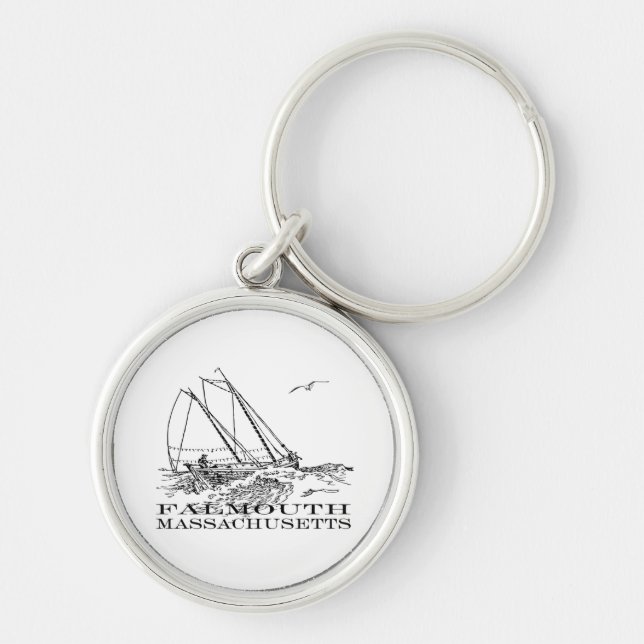 Falmouth by the Sea Key Ring (Front)