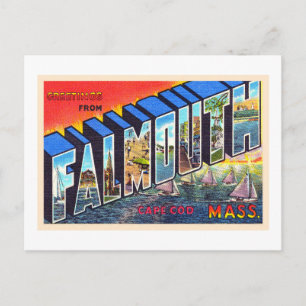 Falmouth Cape Cod Massachusetts Vintage Postcard