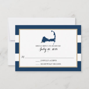 Falmouth Cape Cod with heart   Wedding RSVP