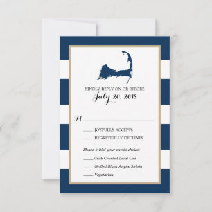 Falmouth Cape Cod with heart   Wedding RSVP menu