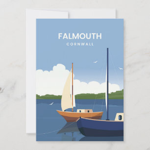 Falmouth Cornwall travel Holiday Card