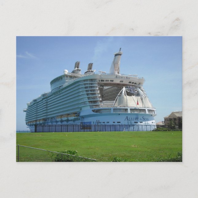 Falmouth Cruise Ship Pier Postcard (Front)