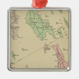 Falmouth Foreside, adjacent islands, Casco Bay Metal Tree Decoration