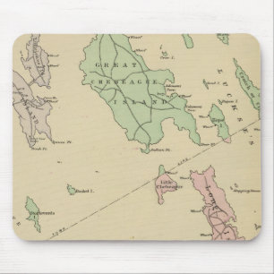 Falmouth Foreside, adjacent islands, Casco Bay Mouse Mat