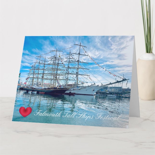 FALMOUTH TALL SHIPS FESTIVAL Cornwall Photo Card (Front)