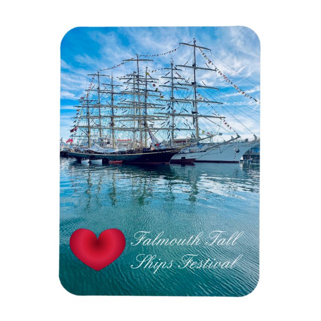 FALMOUTH TALL SHIPS FESTIVAL Cornwall Photo Magnet (Vertical)
