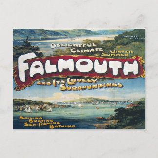 falmouth Vacation vintage Image retro travel Postcard