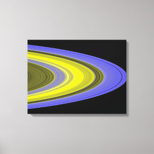 False-colour image of Saturn's rings Canvas Print