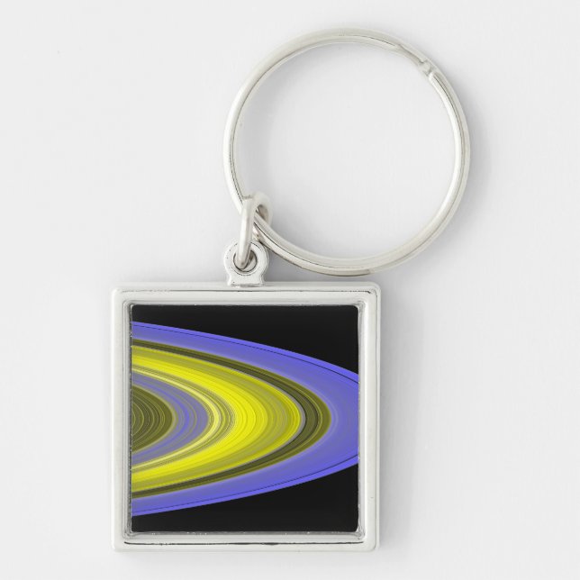 False-colour image of Saturn's rings Key Ring (Front)