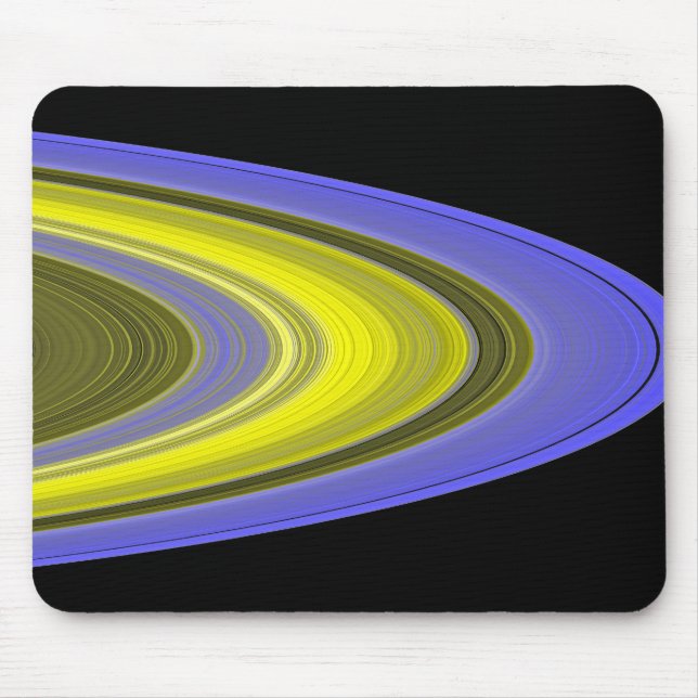 False-colour image of Saturn's rings Mouse Mat (Front)