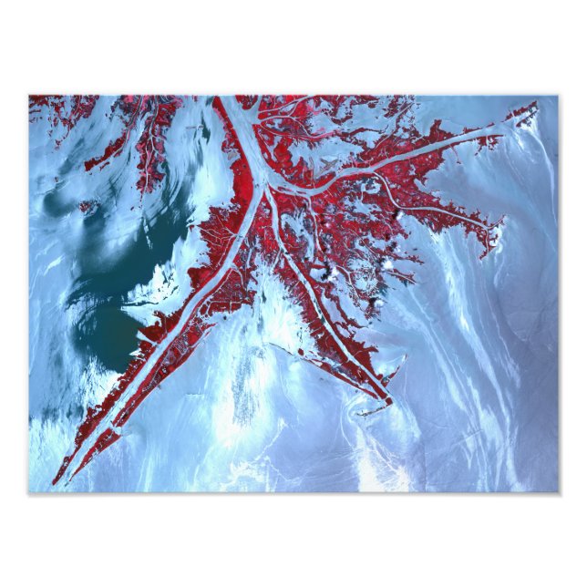 False colour satellite photo print (Front)