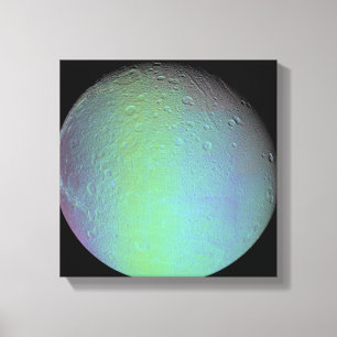 False colour view of Saturn's moon Dione Canvas Print
