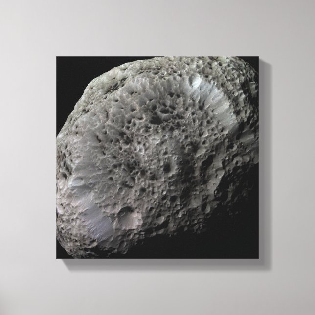False-colour view of Saturn's moon Hyperion Canvas Print (Front)