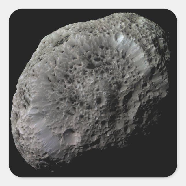 False-colour view of Saturn's moon Hyperion Square Sticker (Front)