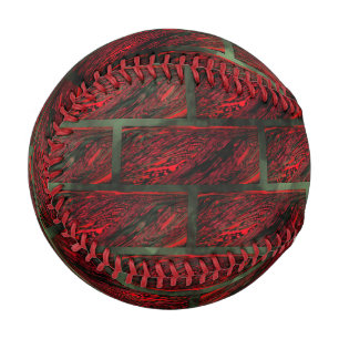 False exposed brick wall or tiles simulating it? baseball