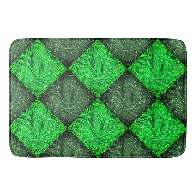 False green chess grass or coconut leaves. bath mat (Front)
