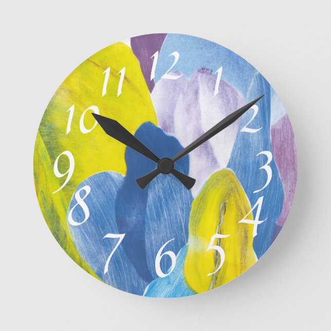 False Indigo III Round Clock (Front)