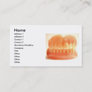 False Teeth Business Card