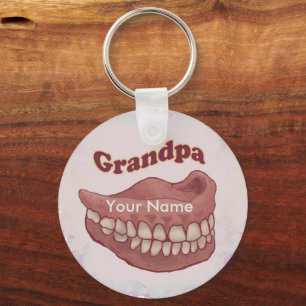 False Teeth Grandpa  keychain