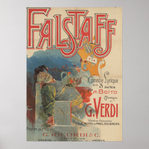 Falstaff opera poster (Paris première 1894)