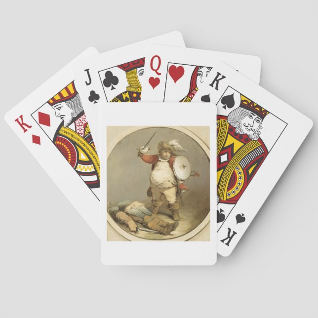 Falstaff with the Body of Hotspur, c.1786 (oil on Playing Cards (Back)