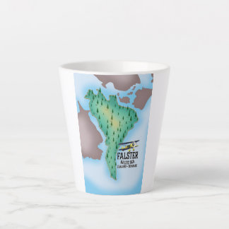 Falster Island Denmark travel poster. Latte Mug