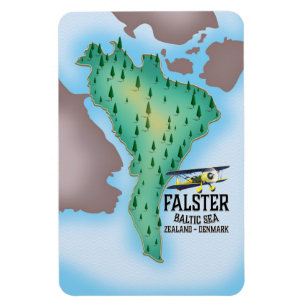 Falster Island Denmark travel poster. Magnet