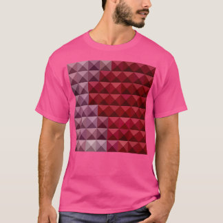 Falu Red Abstract Low Polygon Background T-Shirt