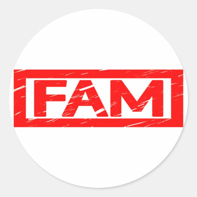 Fam Stamp Classic Round Sticker (Front)
