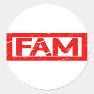 Fam Stamp Classic Round Sticker