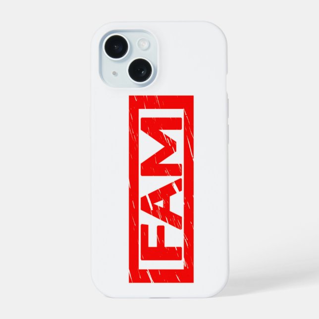 Fam Stamp iPhone 15 Case (Back)