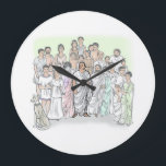 Familia Caecilii Large Clock<br><div class="desc">Clock featuring Pompeii's most famous family</div>